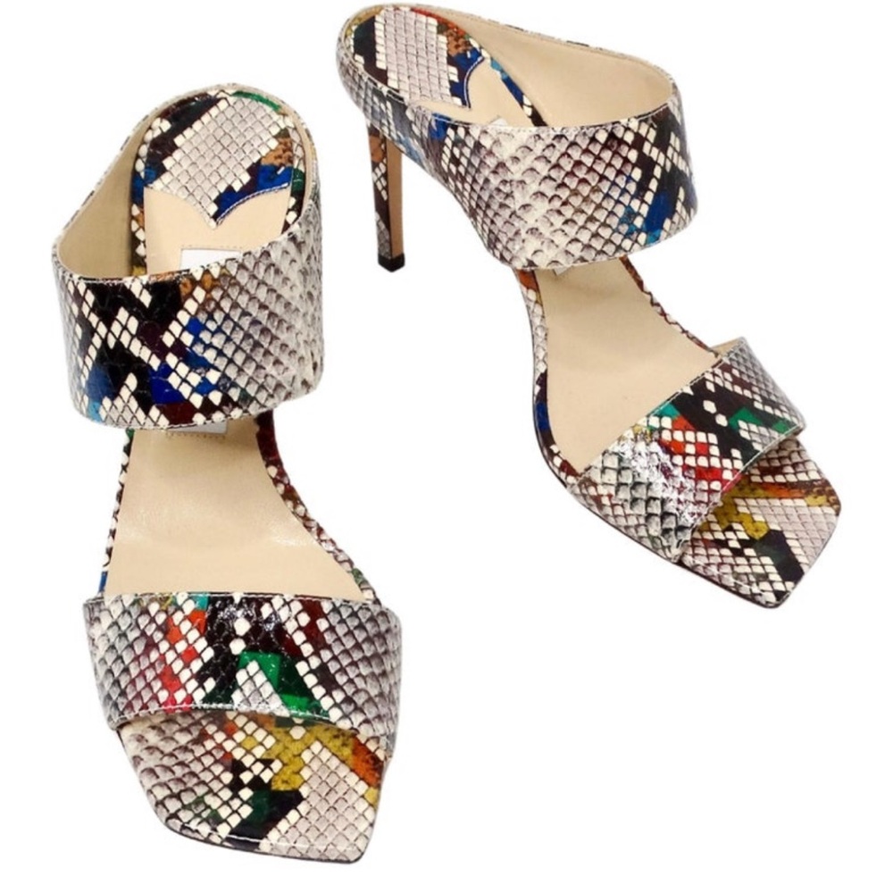 Jimmy Choo Multicolor Snake Print Heels